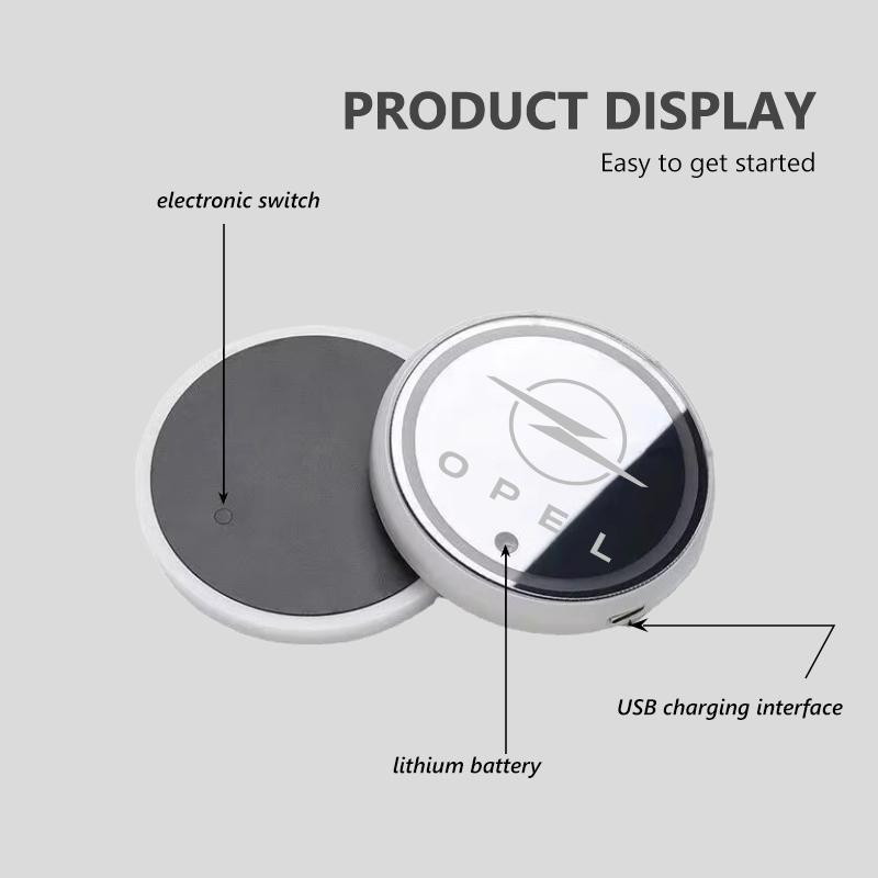 7 Color LED Car Cup Holder Light Pad Glowing Interior Decoration Mat For Opel Insignia Corsa Zafira Meriva Mokka Astra H K C D