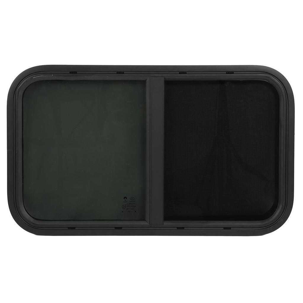 Замена окна на колесах с круглыми углами и сеткой от насекомых для строительной машины с прицепом и кемпером