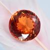 Потрясающий оранжевый сапфир 12,45 карата, натуральный, СЕРТИФИЦИРОВАННЫЙ, круглая огранка, винтажные, россыпные камни
