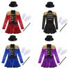 Kids Girls Halloween Party Circus Ringmaster Costume Shiny Sequined Tassel Lion Tamer Leotard Dress Dancewear