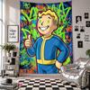 Wall TapestryFallout Vault Boy Art Hanging Cloth Decorative Background Cover for Room Decoration