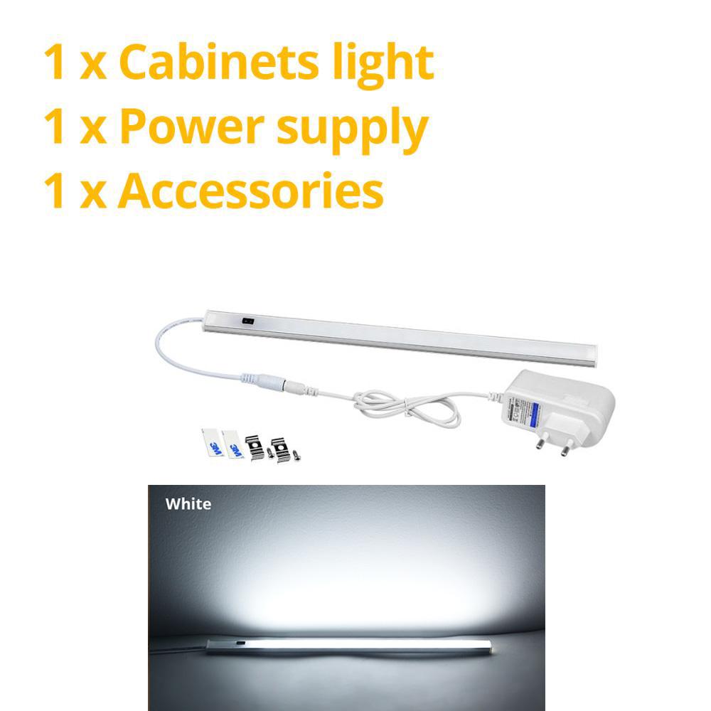 EU Power Supply LED Light Under Cabinet Light Bar Lamp Lumiere LED Closet Light 12V Hand Sweep Lights Motion Sensor Bedroom Kitchen Light