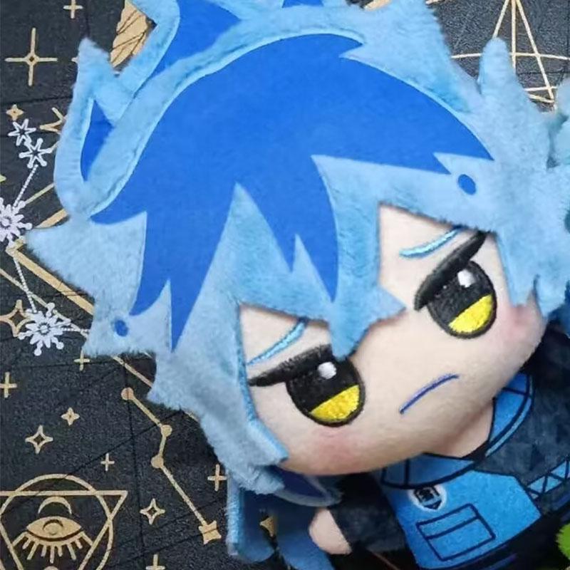 Twisted Wonderland Pendant Idia Shroud Plush Doll 10cm Cartoon Printed Idia Stuffed Plusie Toys Fans Collect XMAS Present Gift