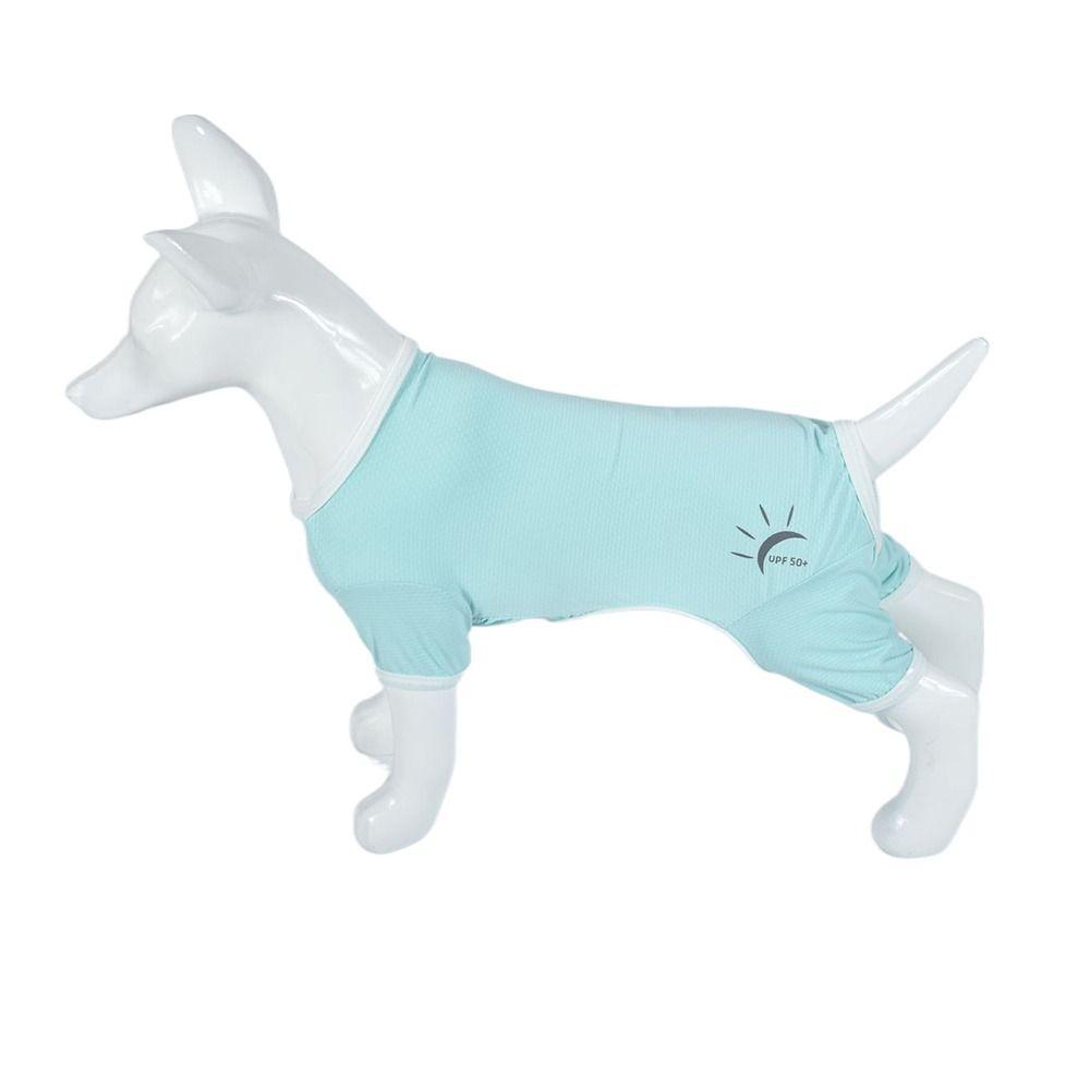 Однотонная одежда для защиты домашних животных от ультрафиолета, эластичная одежда для собак, стильный жилет для щенков, лето