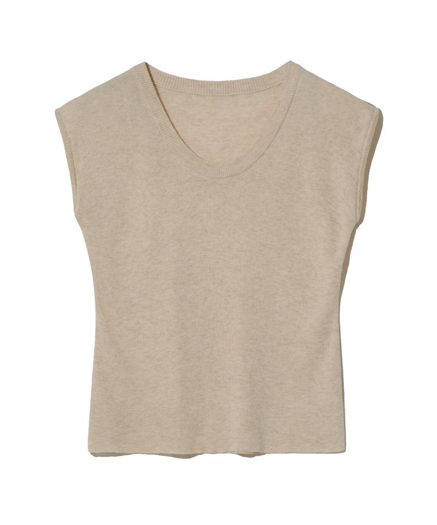 VIVABROWN 85-Vivaj011 U-Neck Soft Knit Short Sleeve 6 Colors