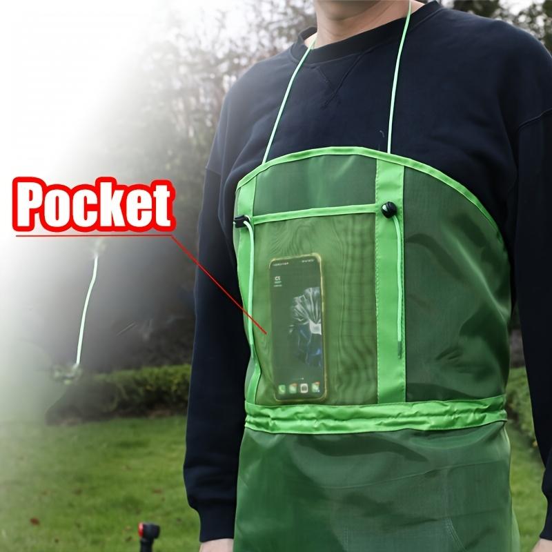 Breathable Mesh Garden Apron with Pockets - 1pc Unisex Outdoor Work Apron, Full Coverage Practical Safety Apron for Lawn Care