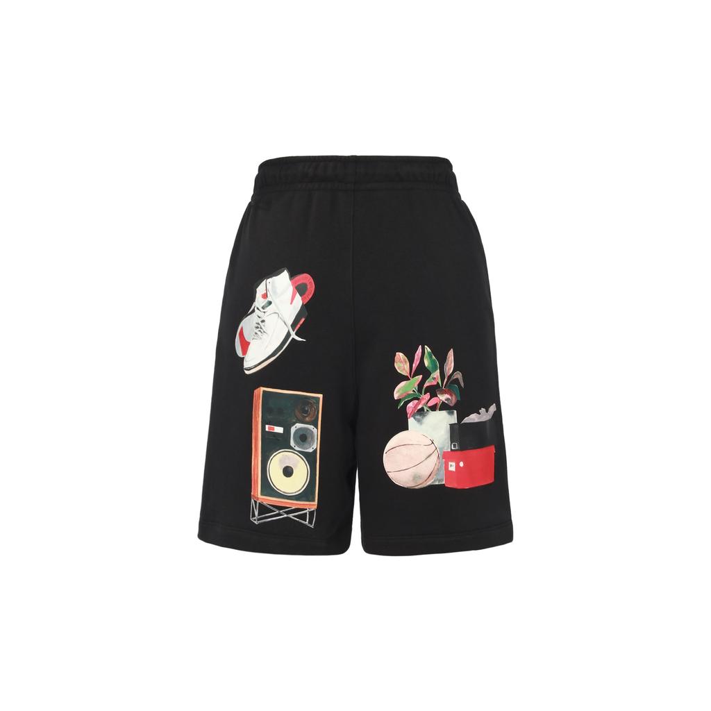 Jordan Прямые спортивные шорты с принтом алфавита, мужские брюки, черные DQ7543-010