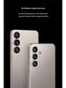 Samsung S25+ Модный однотонный защитный чехол для телефона с ощущением кожи
