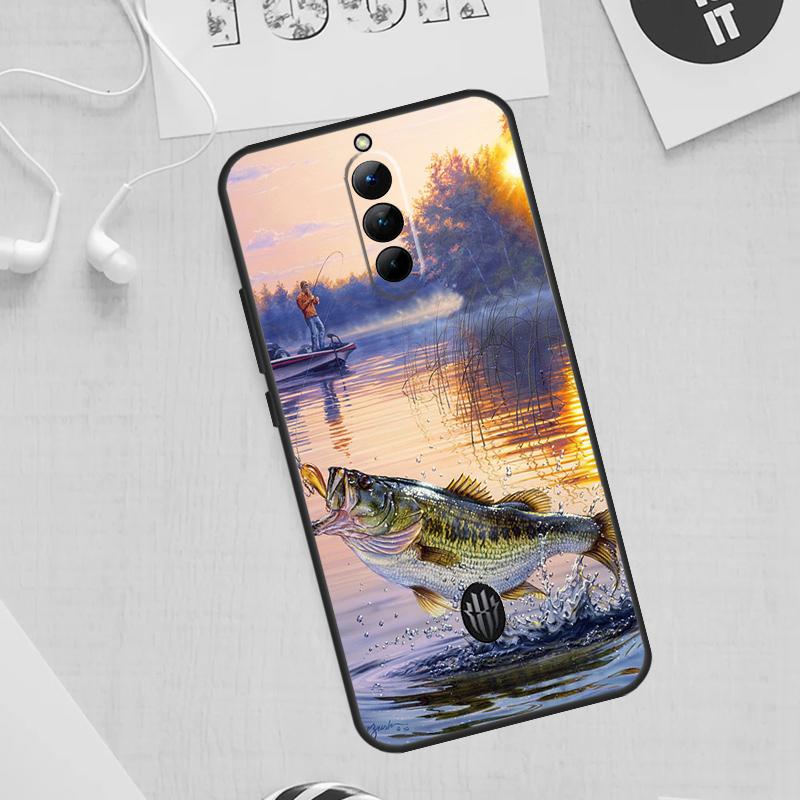 Bass Fishing Lake Fisherman Case For ZTE Nubia Red Magic 10S 8S 9S 8 9 11 Pro Plus 6 7 6S 7S 6R For RedMagic 10 Air Cover