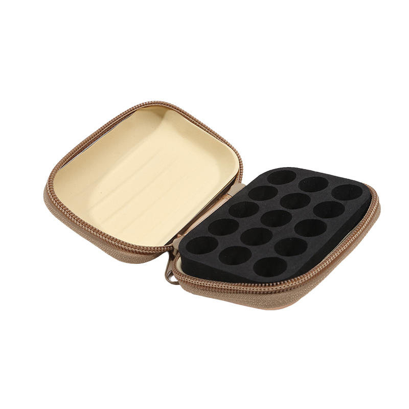 Сумка-органайзер для флаконов с эфирными маслами на 15 ячеек - герметичный подвесной чехол для ароматерапии, путешествий и хранения образцов, портативный ящик для хранения эфирных масел