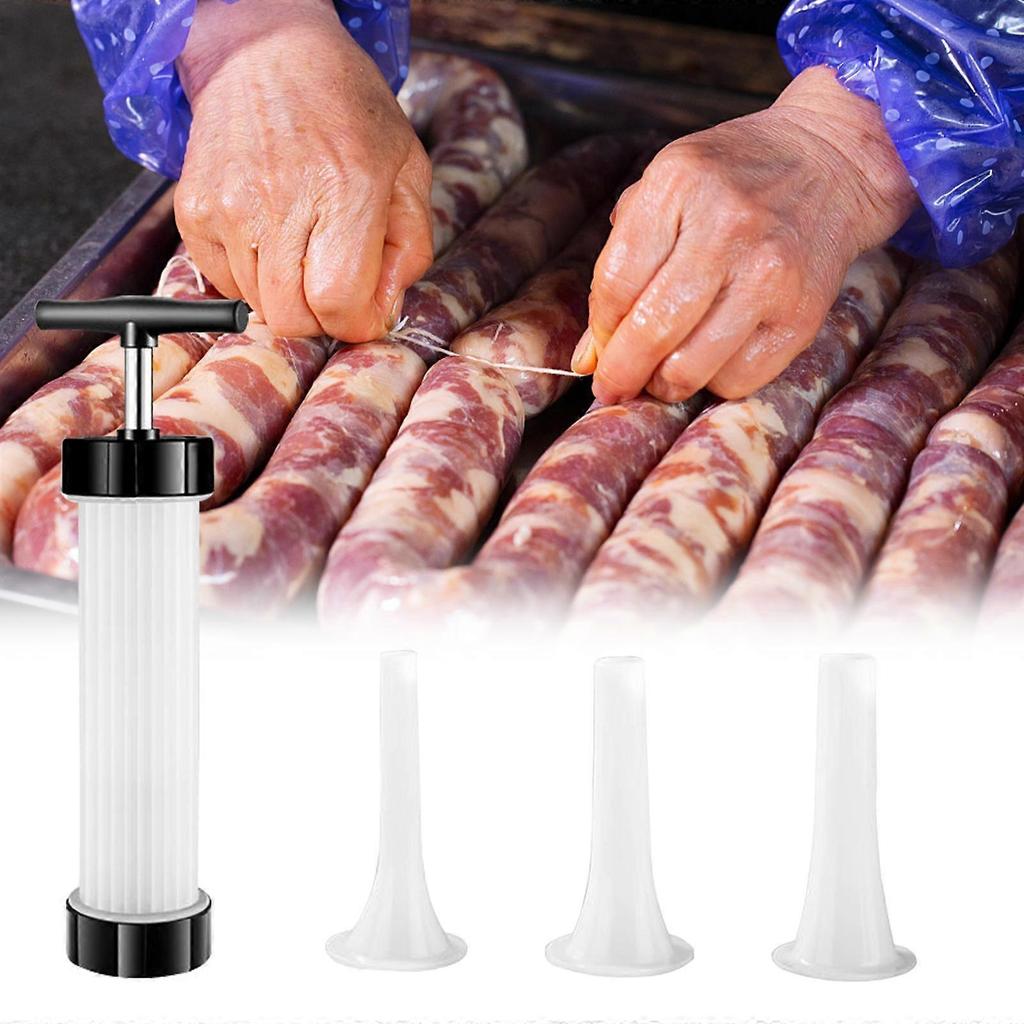 Manual Sausages Machines Meat Stuffer Fillers Salami Maker Tools &Funnel