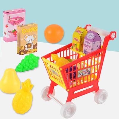 Игрушки Тележка для покупок, Тележка для продуктов Набор для супермаркета Фрукты Овощи Игровая еда Ролевая игра Кухня Магазин Игрушки для детей 3+
