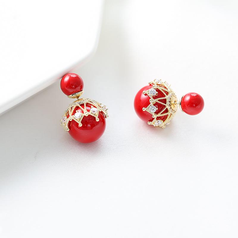 Серьги-каффы Ancola Red Silver Geometric с эмалью - Ретро мода, Высококлассные каффы для женщин