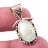 Natural Aquamarine Gemstone 925 Solid Sterling Silver TwoTone Pendant 1.25" R1F47