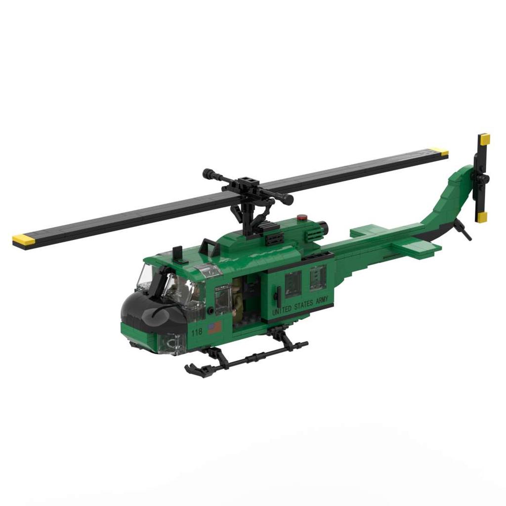 UH-1D HUEY Вертолет Набор Строительных Блоков Игрушка Набор для Сборки Армейский Военный Комплект UH1D Комплект Совместим с Брендами