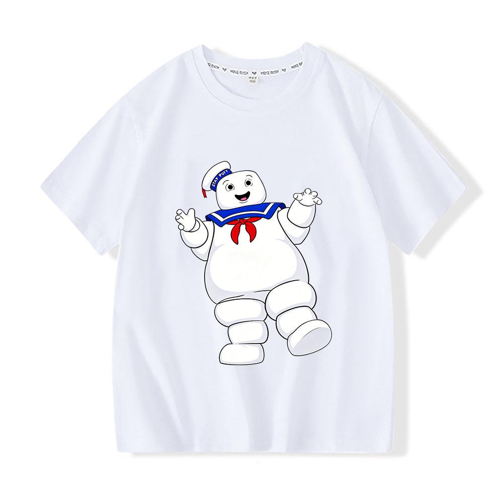 Ghostbusters Children's T-Shirt 100% Cotton Cartoon Print Tops 2-12Y Short Sleeve Kawaii Boys Girls Casual O-neck Toddler Summer