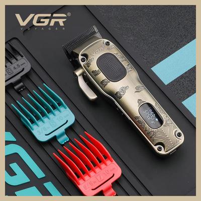 Новая универсальная высококачественная металлическая машинка для стрижки волос Парикмахерская Электрическая мужская машинка Триммер Цифровой дисплей масла Головка Бытовая электрическая толкательная машинка