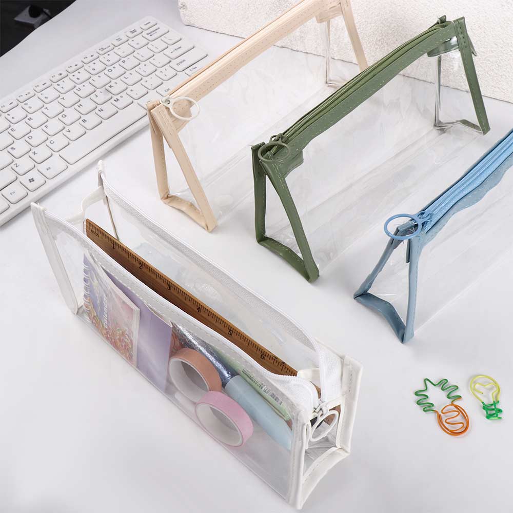 Organizer School Office Supply Zipper Pen Pouch Transparent Pencil Bag Storage Bag Pencil Case
