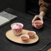 Стиль Гочао Цвет Пиона Портативный Дорожный Чайный Набор Динъяо Розовый Женский Экспресс-Кружка Набор для Сухого Заваривания Чая для Кемпинга на Открытом Воздухе