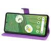 (Purple) Case for Google Pixel 7 Big Butterfly Kickstand Protective Leather Wallet with Card Slot Stand Flip Phone Case