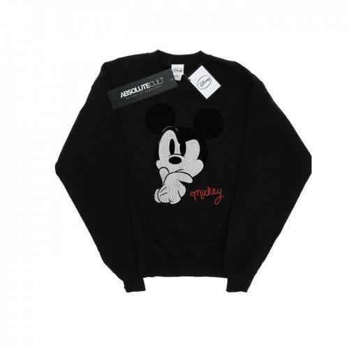 Disney Mens Mickey Mouse Distressed Ponder Sweatshirt