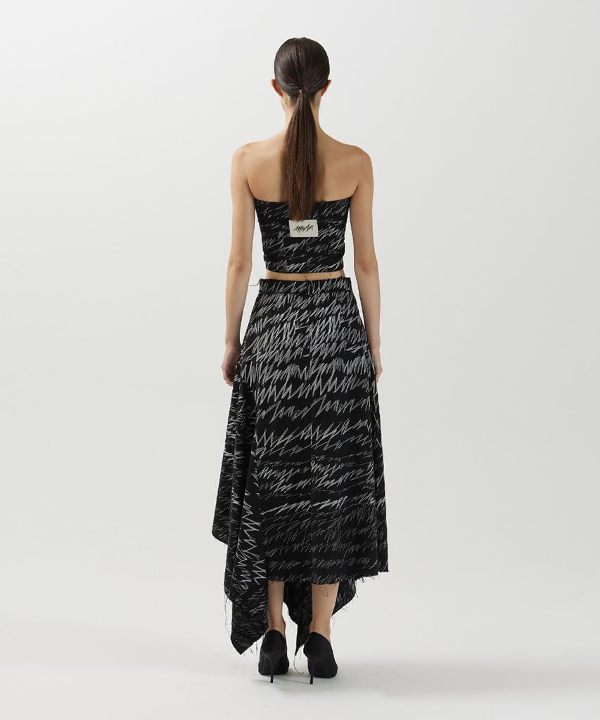 Meuameu Stitch Flared Skirt