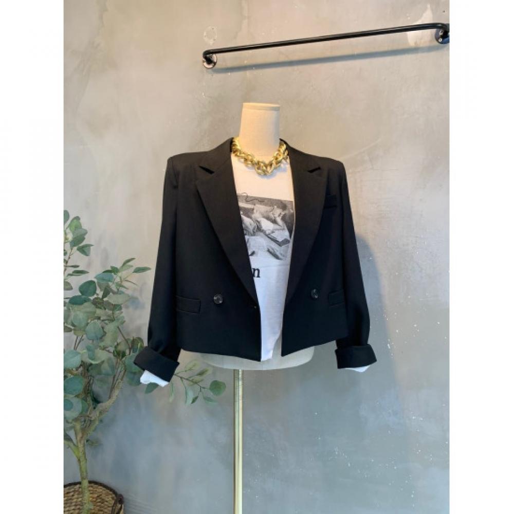 C S In The Room poCket Double Button Short jaCket 2 Color