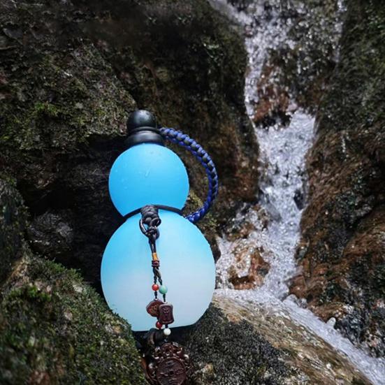 1 набор 800 мл бутылка для воды из тыквы с плечевым ремнем, плетеная веревка для талии, кисть для чашки, подвеска, наклейка «сделай сам», винтажная бутылка для питья из тритана в китайском стиле