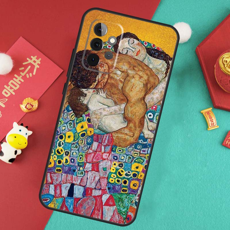 Чехол для телефона с картиной Густава Климта «Поцелуй» для Samsung Galaxy A56 A36 A26 A16 A06 A13 A33 A53 A15 A35 A55 A34 A54 A12 A32 A52 A17