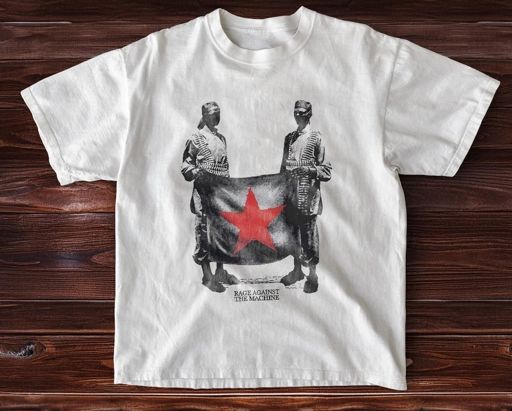 Rage Against The Machine Flagbearer Retro Unisex White TShirt Size S5XL Unisex T-Shirt