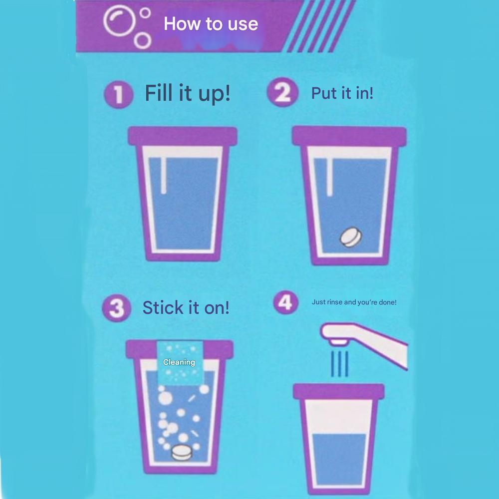 SAFE Стакан Пузырь Пузырь Очистители 42г (3.5 г x 12 таблеток)