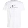 Two-Tone Letter Print Plain Knit Crew Neck Short Sleeve T-Shirt Men Tops Bright-White J30J325352-YAF