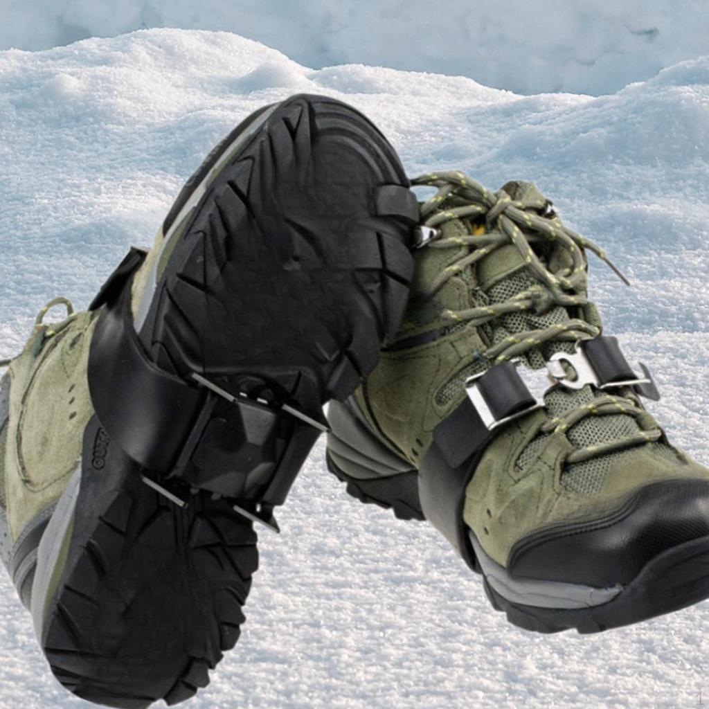 Mid Sole Ice Cleats, Shoe Spikes for Snow and Ice, Winter Traction Aids Outdoors, Climbing,