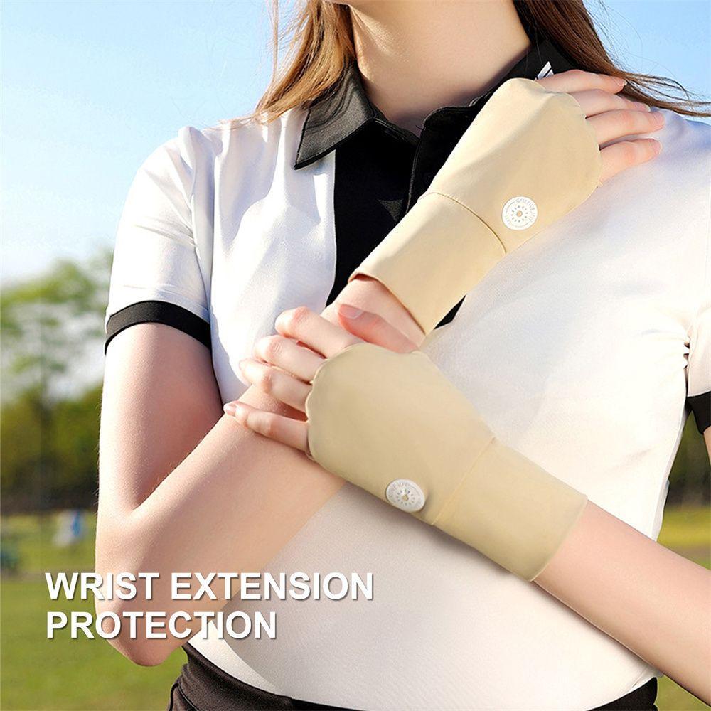 Men Women Breathable Ice Silk Sports Gloves Women Golf Gloves Golf Gloves Golf Half Finger Glove