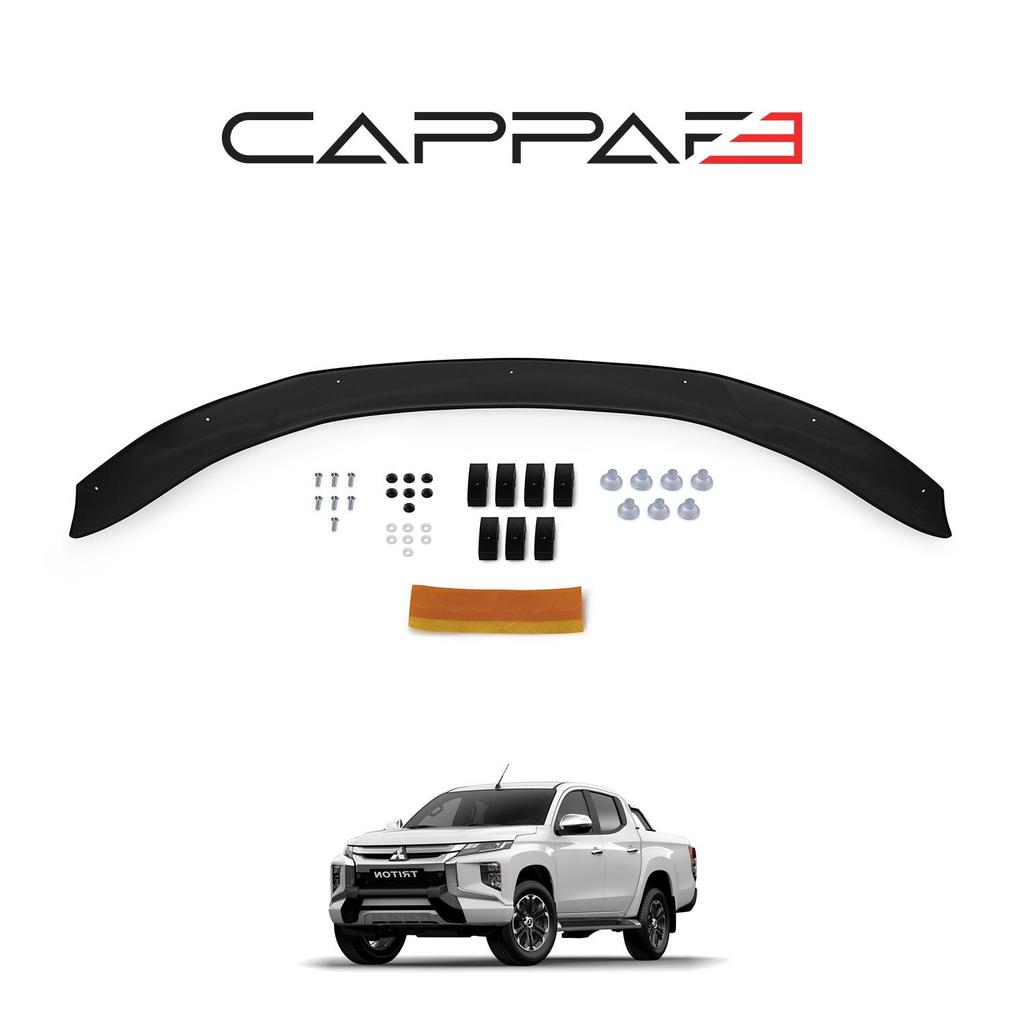 FOR Mitsubishi L200 Front Hood Protection Spoiler 2019 To 2025 Models Front Bug Shield Hood Deflector Guard Sporty Wings Auto