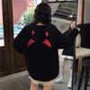Sweater Trendy Harajuku Style Autumn and Winter New Women's Korean Version Ins Internet Celebrity Dark Style Loose Velvet Hooded Jacket