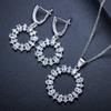 Ki0064 Популярный женский набор украшений, серьги, ожерелье, циркон, полая петля, цепь-чокер