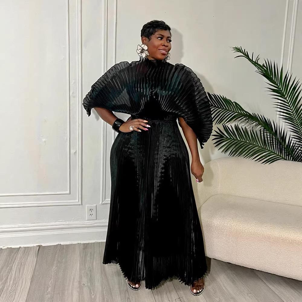 Африканское Элегантное Однотонное Платье Большого Размера - Новый Модный Стиль