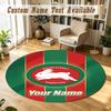 Round Rug Custom NameSouth Sydney Rabbitohs Pattern Non Slip Carpet Home Floor Decor