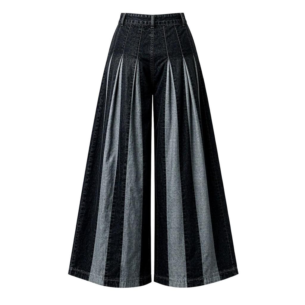 Женские повседневные винтажные джинсы из денима свободного кроя с пэчворком и широкими штанинами для повседневной носки