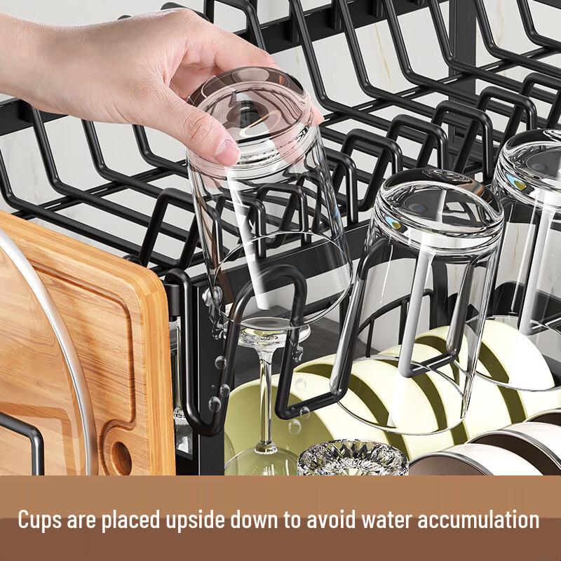 ZISIZ Double-Layer Kitchen Dish Rack