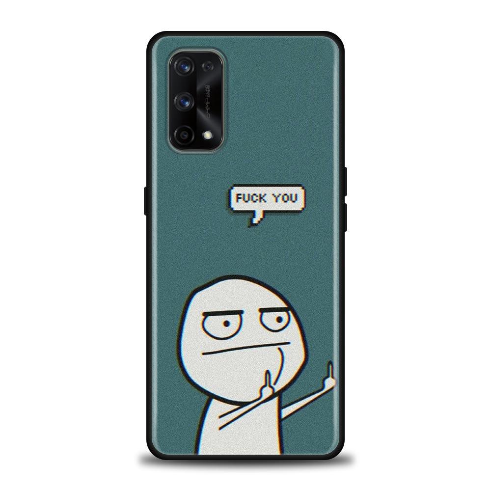 Забавный человечек средний палец Fucek чехол для Realme C21Y C21 C25 C20 C15 C12 C11 GT Master Neo Neo2 5G Fundas Capa силиконовые мягкие чехлы