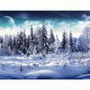 Full Round Diamond Painting Rime Craft Kit Diamond Embroidery Landscape Snow Needlework Gift 30x40cm/12x16inch