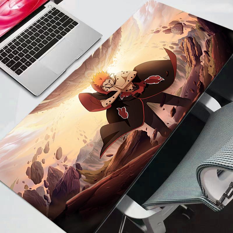Large Esports Naruto Mouse Pad Smooth Flexible Rubber Gamer PC Computer Keyboard For CSGO Kawaii Mosuepad Durable