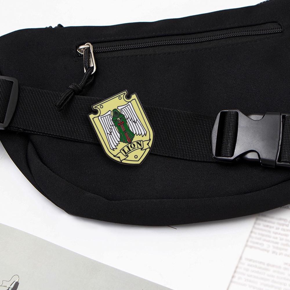 Эмалированный значок Легиона Космических Десантников 40K: Значок «Щит Поля Боя» для Аксессуара Рюкзака