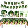 Spot Green Hair Monster Grinch Cutlery Set Banner Paper Plate Paper Tissue Paper Cup Tablecloth Party Decoration Supplies