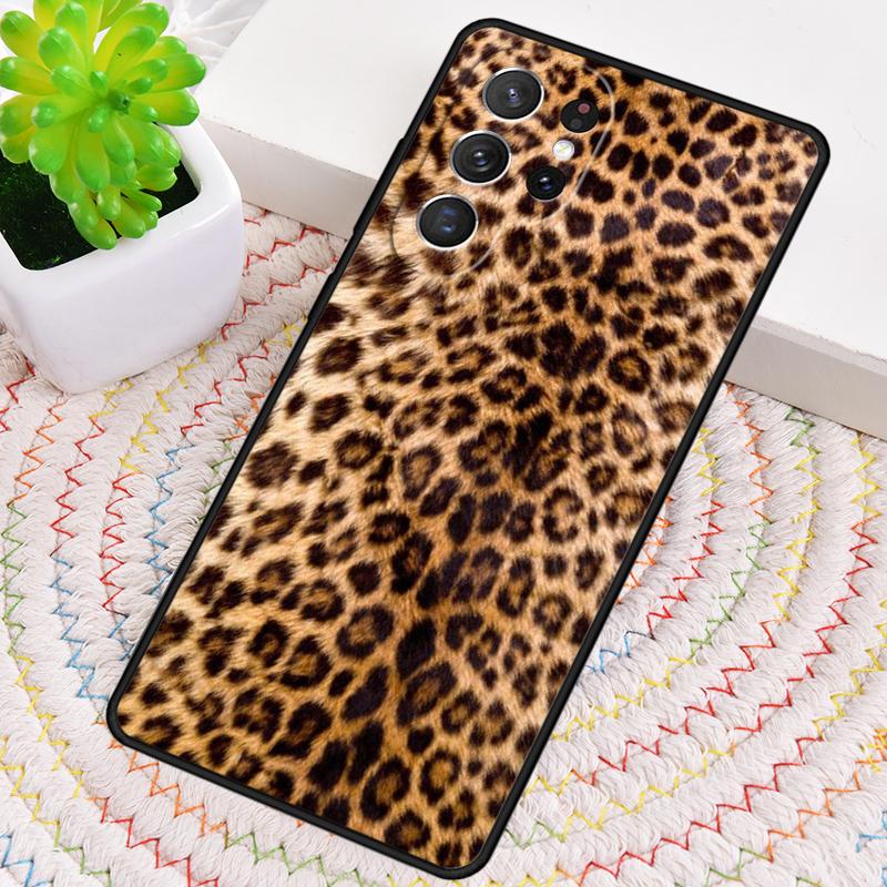 Силиконовый чехол для телефона с принтом леопарда для Samsung Galaxy note 10 pro S26 S25 S24 S23 S22 S21 Plus S25Ultra Чехол