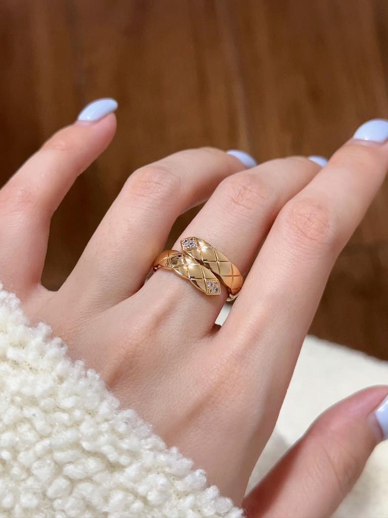 Кольцо с ромбами, двойной слой, супер высокое качество, для повседневного ношения, изысканное мастерство, для мужчин и женщин, подарки для мужчин и женщин, подарки на день рождения