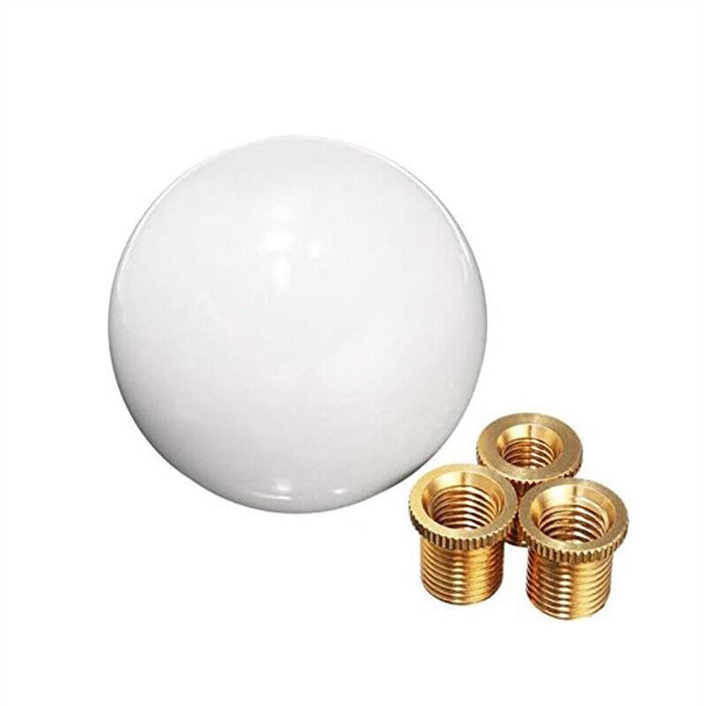 Новая универсальная акриловая белая круглая ручка переключения передач для механической коробки передач с адаптером