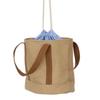 Canvas Drawstring Lunch Handbag Large Capacity Handheld Insulated Bag  Camping